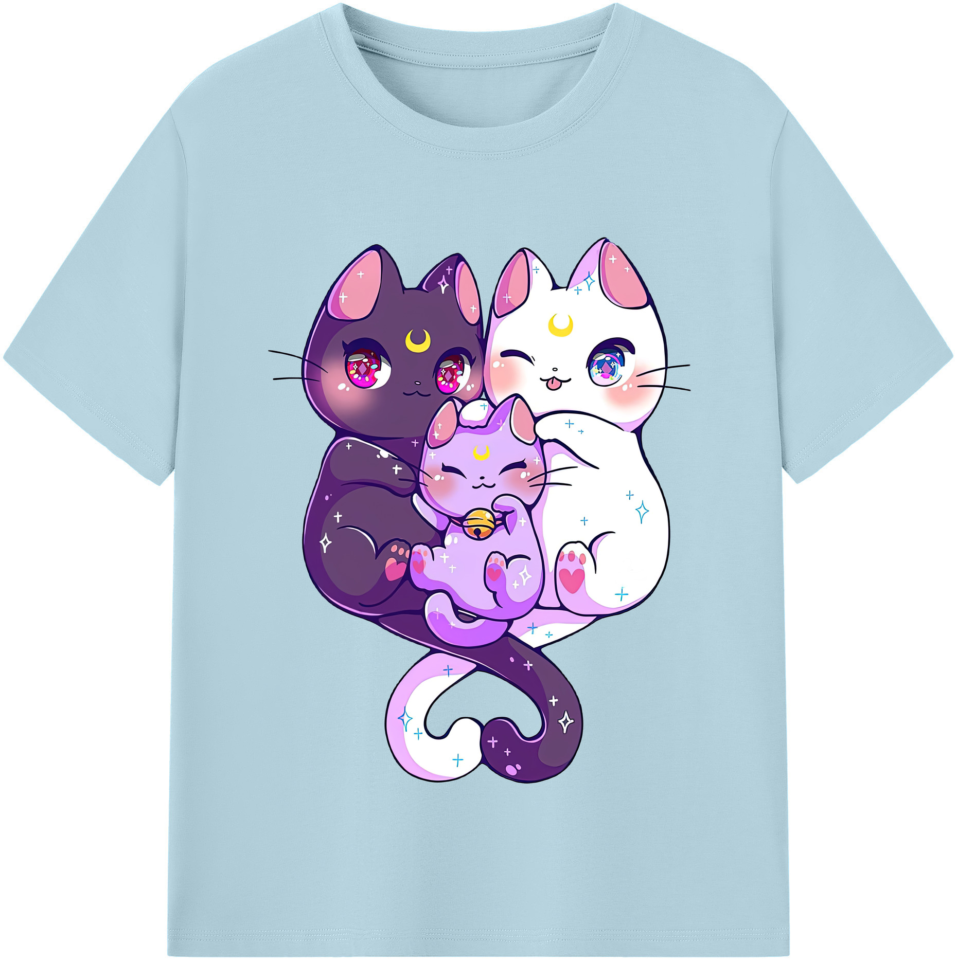 （画像用） 美少女戦士セーラームーン Sailor Moon 綿100％半袖Tシャツ（フロントプリント）